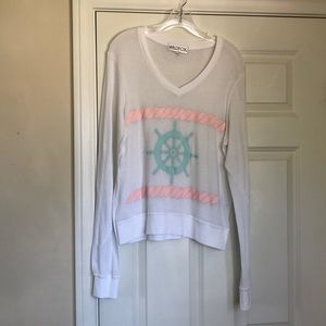 Wildfox Long Sleeve Lightweight Sweater Sz M
